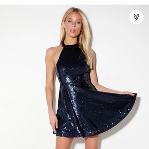 Lulu’s halter sequen dress